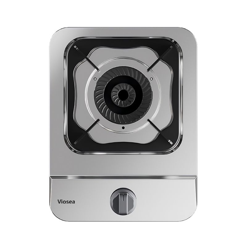 सिंगल-बर्नर वाला स्टेनलेस स्टील इंटीग्रेटेड काउंटरटॉप गैस स्टोव